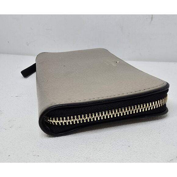 kate spade NY Continental Wallet Cobble Hill Leather Zip Around Lacey Beige - Picture 5 of 11